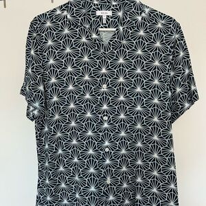 Reiss Black and White Men's Shirt